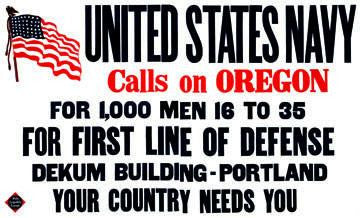 United States Navy calls on Oregon 20x30 poster