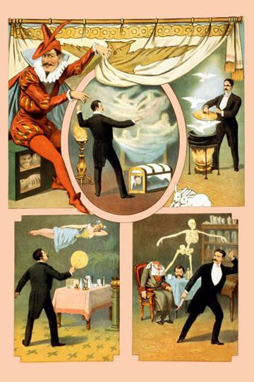 Zan Zig performing in four magic vignettes 20x30 poster