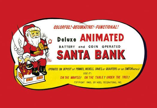 Animated Santa Bank 20x30 poster