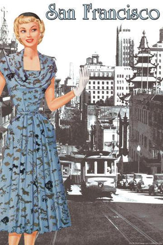 San Francisco Walking Dress I 20x30 poster