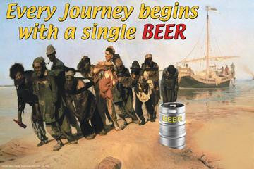 Every Journey Begins with a Single Beer 20x30 poster