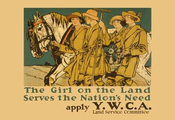 The Girl on Land Serves the Nations Need 20x30 poster