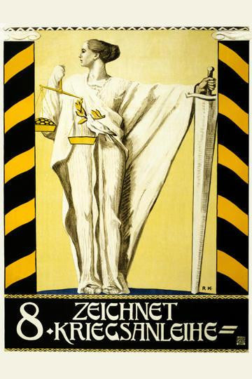 Zeichnet 8. Kreigsanleihe 20x30 poster