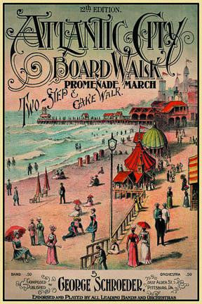 Atlantic City Board Walk Promenade March 20x30 poster