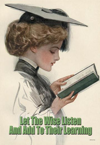 Let the Wise Listen and Add to Their Learning 20x30 poster