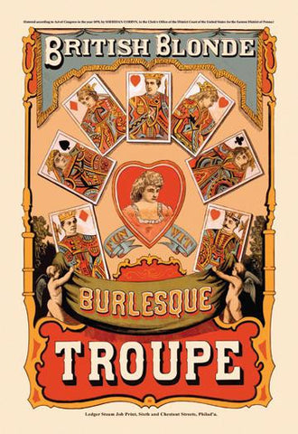 British Blonde Burlesque Troupe 20x30 poster