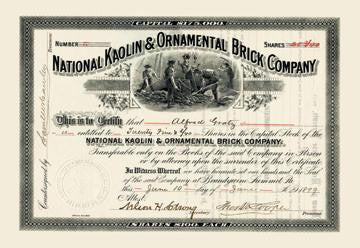 National Kaolin & Ornamental Brick Company 20x30 poster