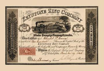 Keystone Zinc Company 20x30 poster