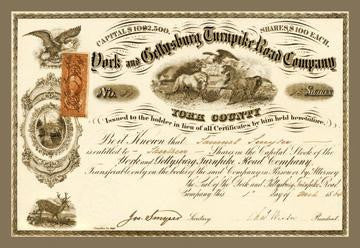 York and Gettysburg Turnpike Road Company 20x30 poster