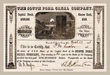 The South Fork Canal Company 20x30 poster