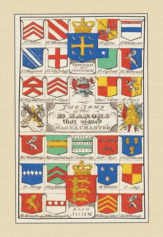 The Arms of the Magna Charter Barons 20x30 poster