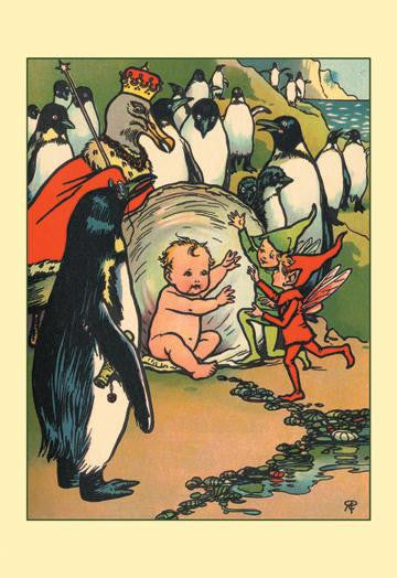 Fairies, Penguins and a Baby 20x30 poster