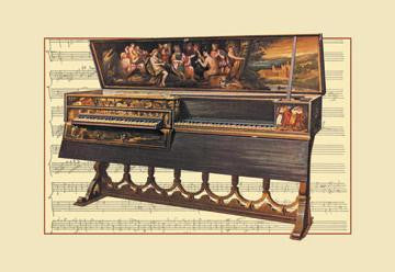 Double Spinet or Virginal 20x30 poster