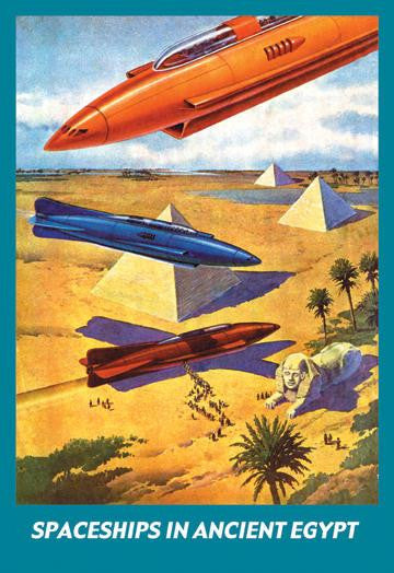 Spaceships in Ancient Egypt 20x30 poster