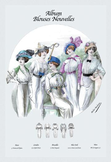 Album Blouses Nouvelles: Five Fancy Hats 20x30 poster