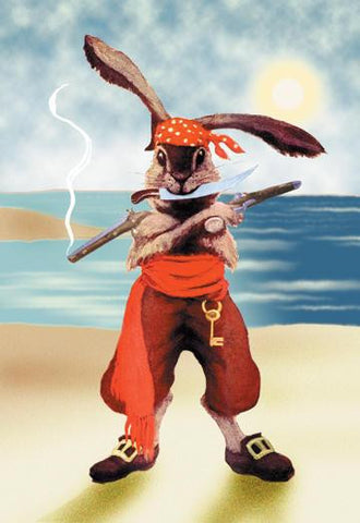 Rabbit Pirate 20x30 poster