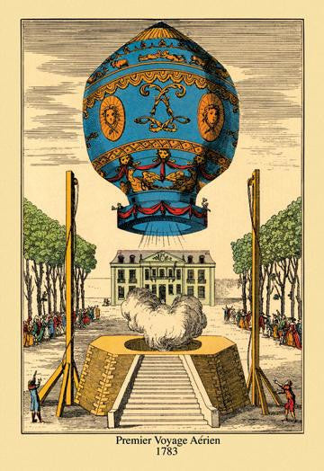 Premier Voyage Aerien, 1783 20x30 poster