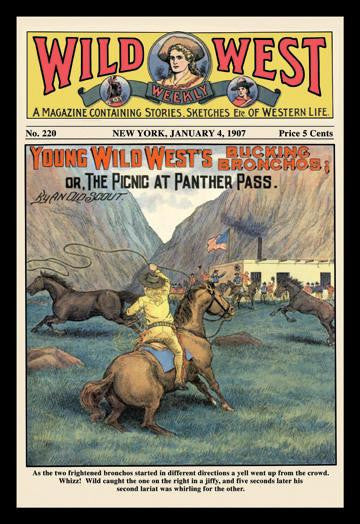 Wild West Weekly: Young Wild Wests Bucking Broncos 20x30 poster