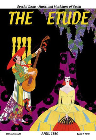 The Etude: Music and Musicians of Spain 20x30 poster