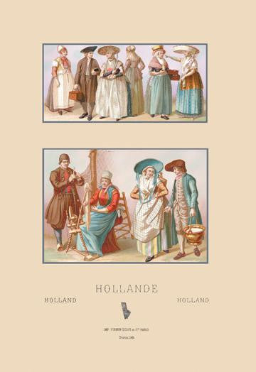 Popular Fashions of Nineteenth Century Holland 20x30 poster