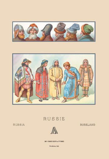 Masculine Fashions of Russia 20x30 poster