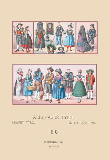 Costumes of Tyrol, Germany 20x30 poster