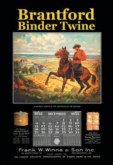 Brantford Binder Twine, 1932 20x30 poster