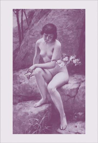 Nude with Flowers 20x30 poster