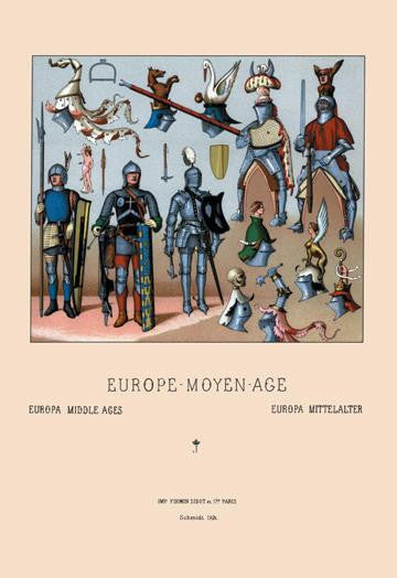 French Costumes of War and Tournament, Fifteenth Century 20x30 poster