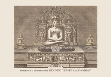 Sculpture in a Hindu Temple 20x30 poster