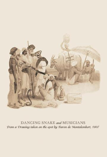 Dancing Snake and Musicians 20x30 poster