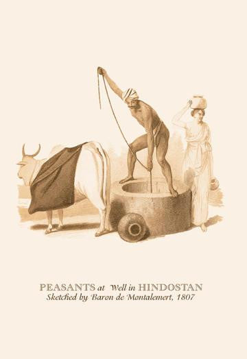 Peasants at a Well in Hindostan 20x30 poster