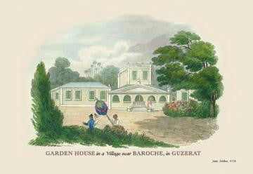 Garden House in a Village Near Baroche, in Guzerat 20x30 poster