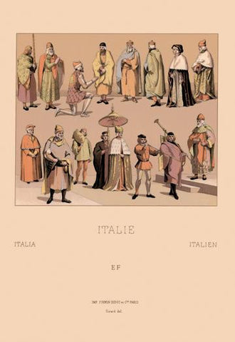 Traditional Dress of Italy 20x30 poster