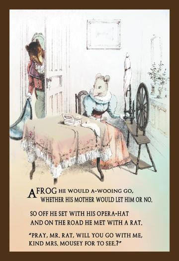 Mrs. Mouse Spinning Wool 20x30 poster