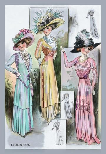 Le Bon Ton: A Trio in Pastels and Hats 20x30 poster