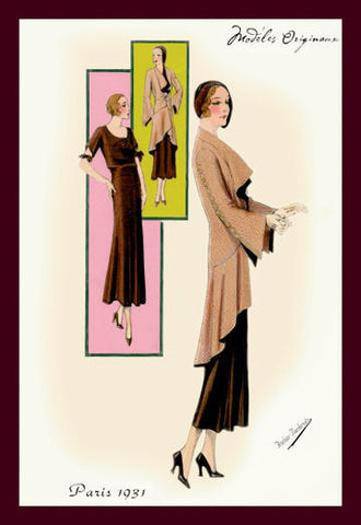 Modeles Originaur: Eveningwear 20x30 poster