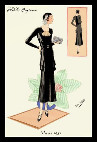 Modeles Originaur: Layered Black Dress 20x30 poster