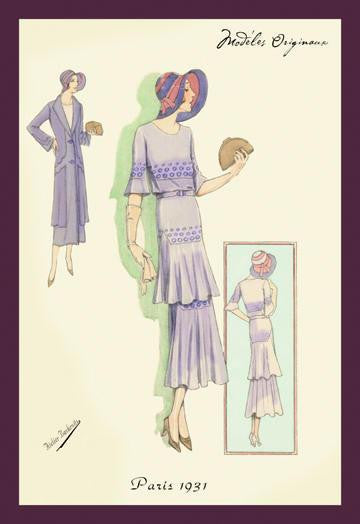 Springtime Dress in Lavender 20x30 poster