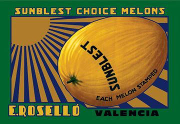 Sunblest Brand Melons 20x30 poster