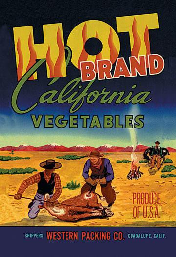 Hot Brand California Vegetables 20x30 poster