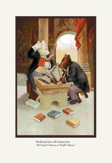 Teddy Roosevelt&#39;s Bears: Teddy B and Teddy G Studying Latin 20x30 poster