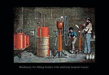 Machinery for Filling Bottles with Artificial Mineral Waters 20x30 poster