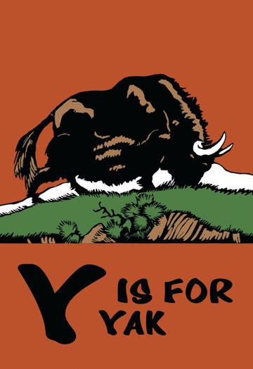 Y is for Yak 20x30 poster