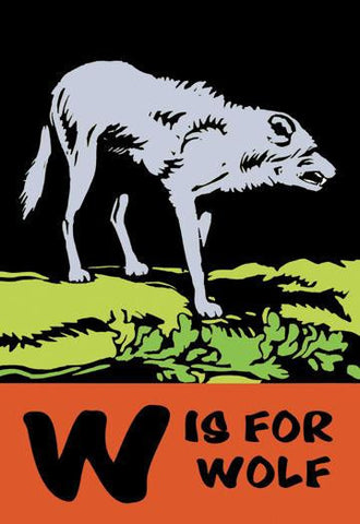 W is for Wolf 20x30 poster