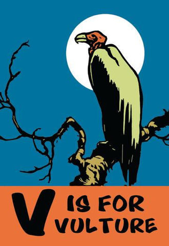 V is for Vulture 20x30 poster