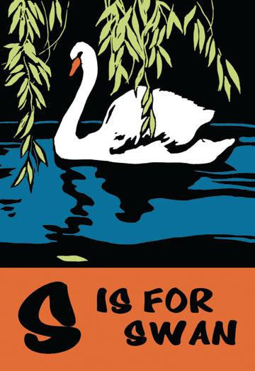 S is for Swan 20x30 poster