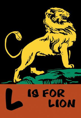 L is for Lion 20x30 poster