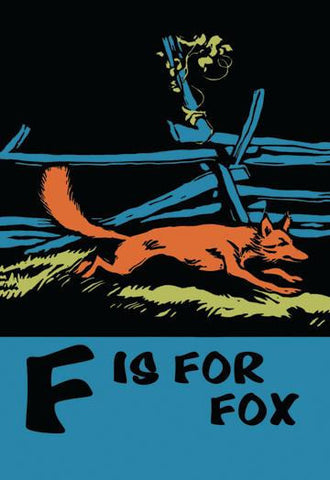 F is for Fox 20x30 poster