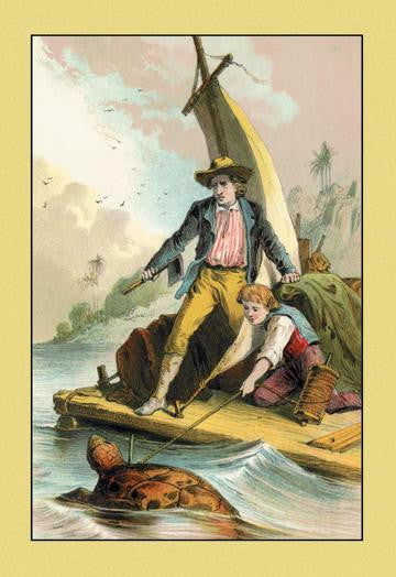 The Swiss Family Robinson: Catching a Turtle 20x30 poster